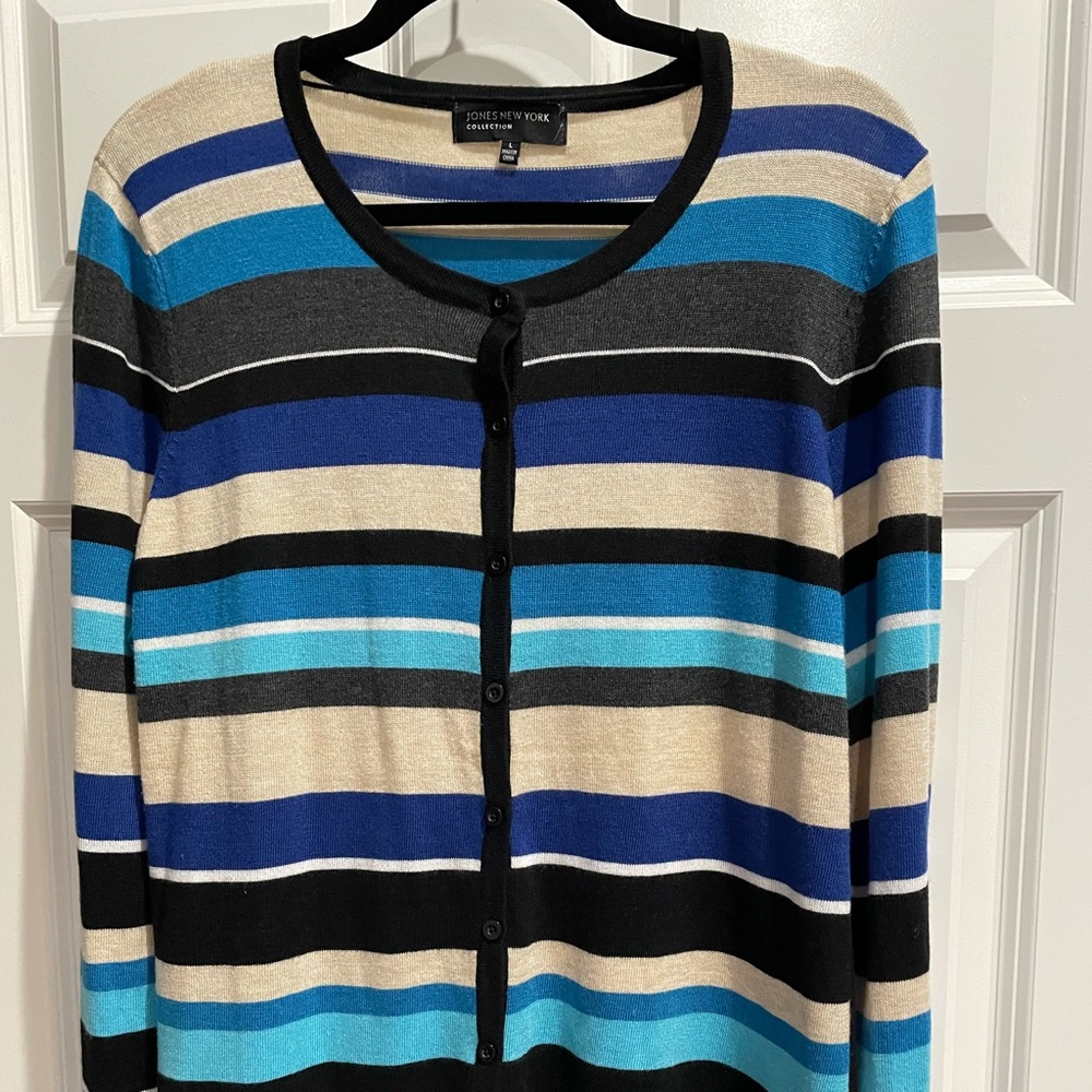 Jones New York Collection Sweater Large Acrylic and Rayon